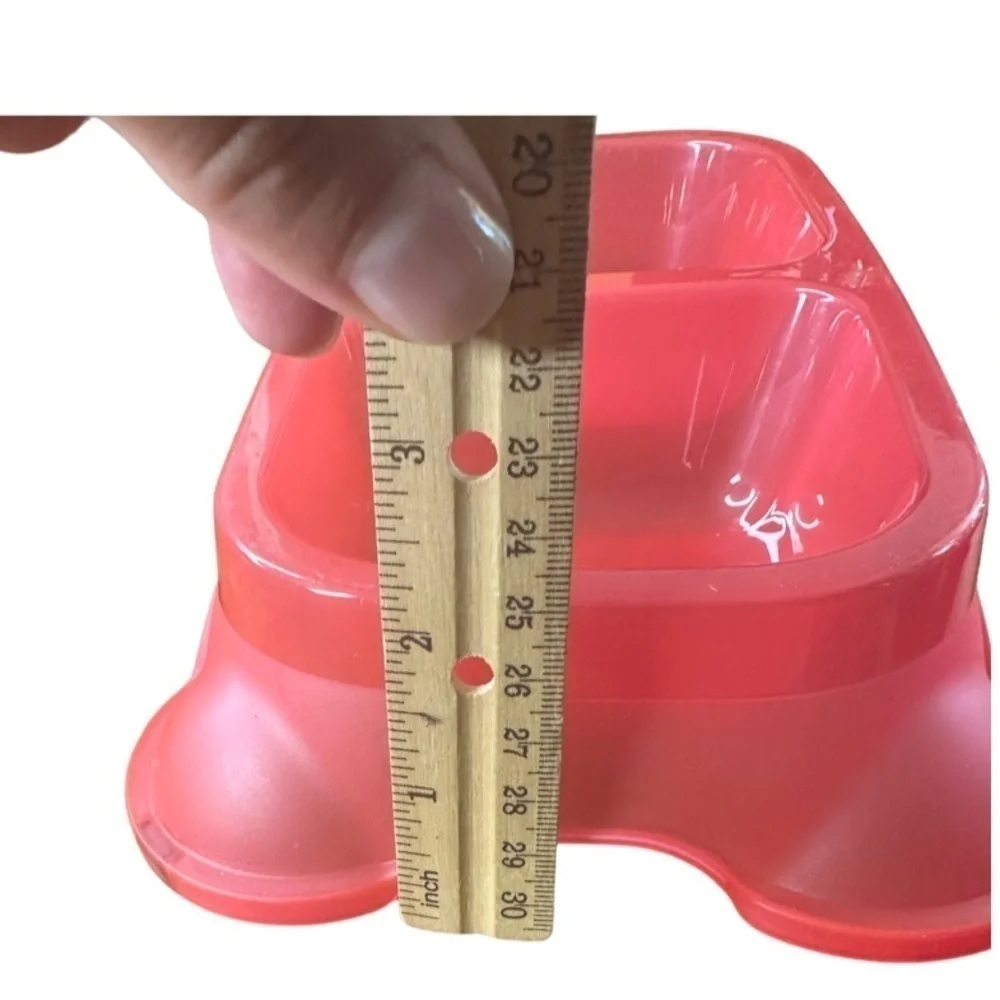 Pink Plastic Pet Food & Water Dish (NWT) 🐶🐱💧🥓